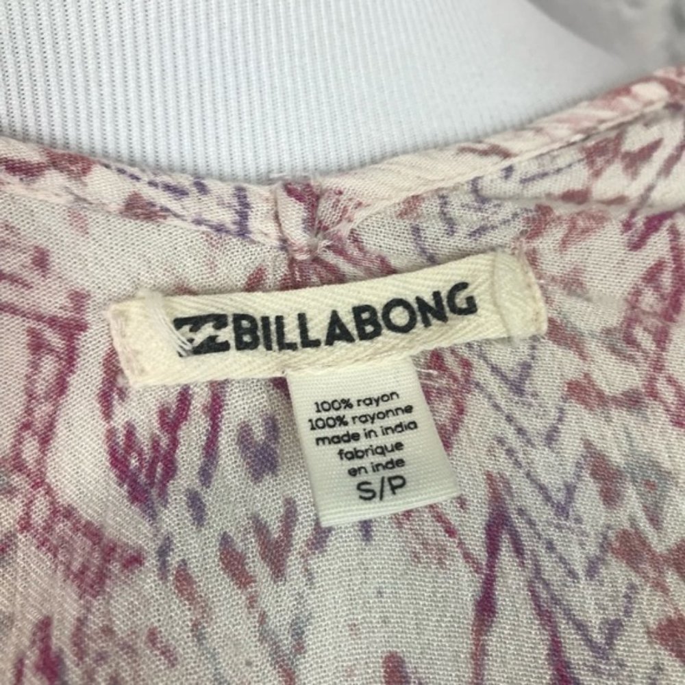 Billabong Boho Blouse Top Small Open Back - Picture 7 of 8